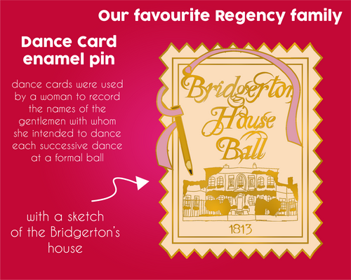 Load image into Gallery viewer, Bridgerton Dance Card - Bookish Tv Show Enamel Pin
