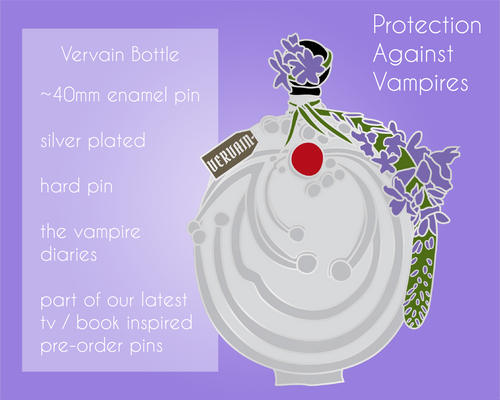 Load image into Gallery viewer, Vervain Bottle - TVD Vampire Diaries - Bookish / Tv Show Enamel Pin

