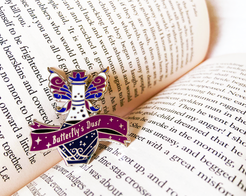 Load image into Gallery viewer, Butterfly&#39;s Dust - Poison Study Magic - Bookish Enamel Pin
