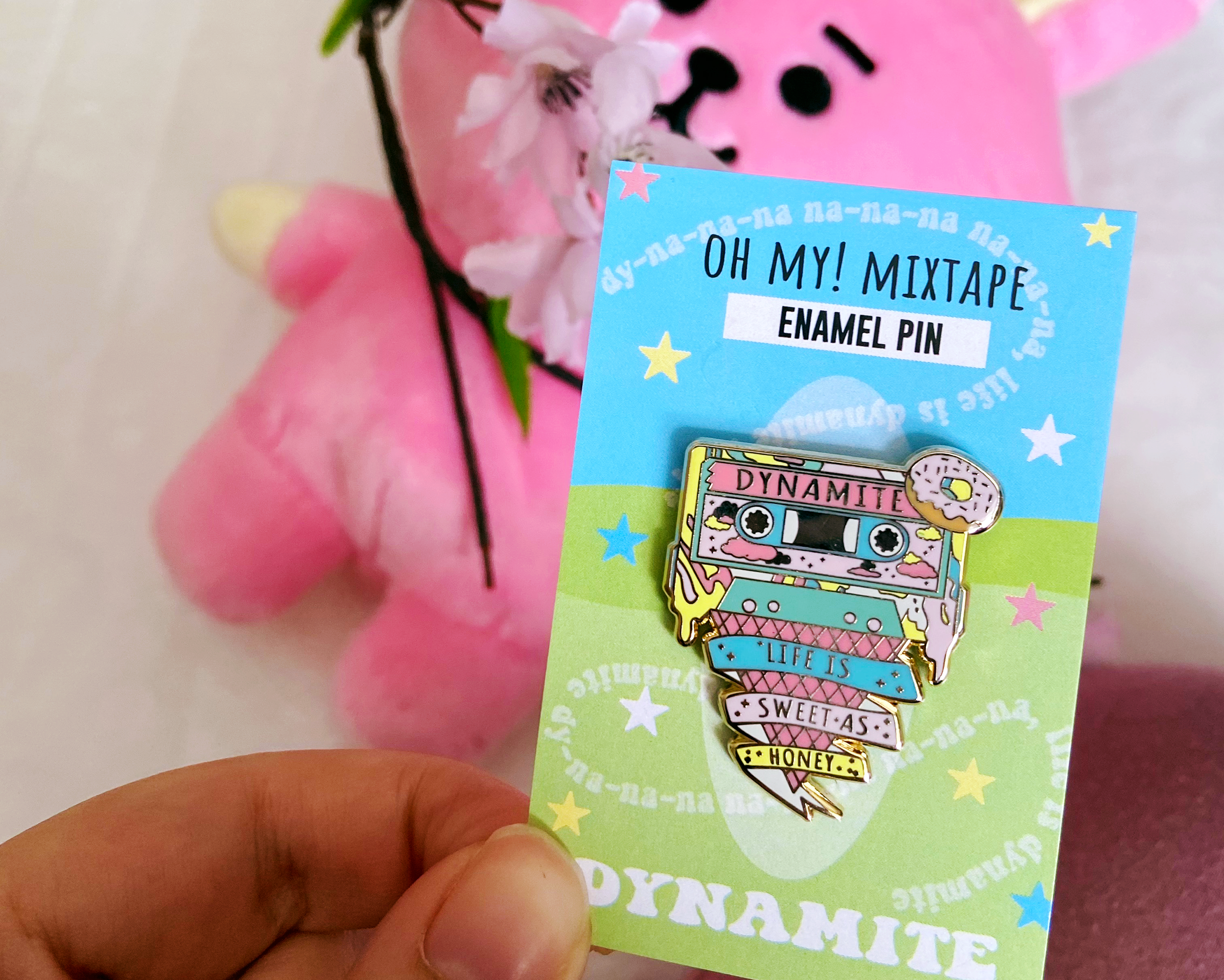 Dynamite inspired Enamel Pin - Ice-Cream Cassette - K-Pop Enamel Pin