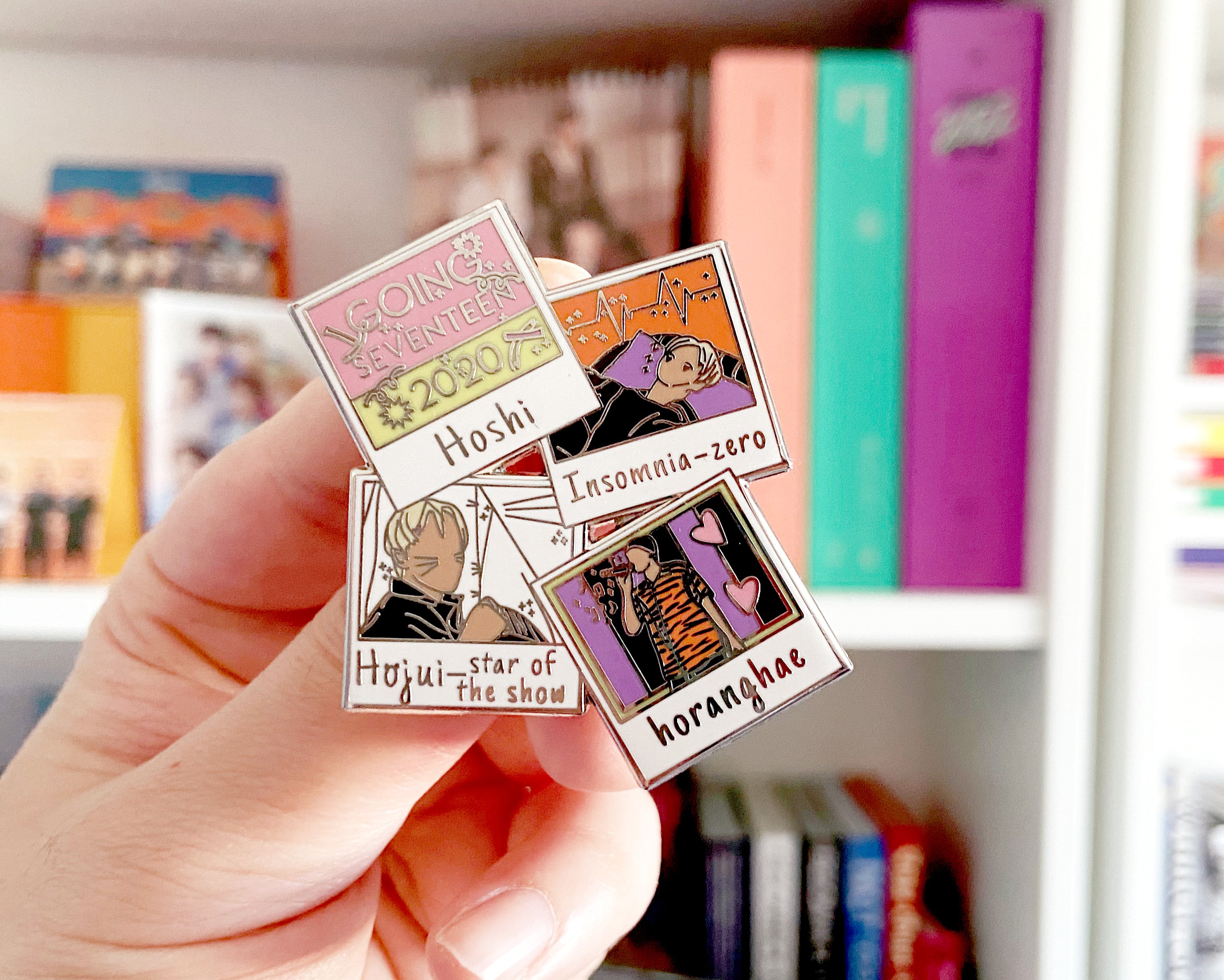 Hoshi Going Seventeen inspired Polaroids - K-Pop Enamel Pin