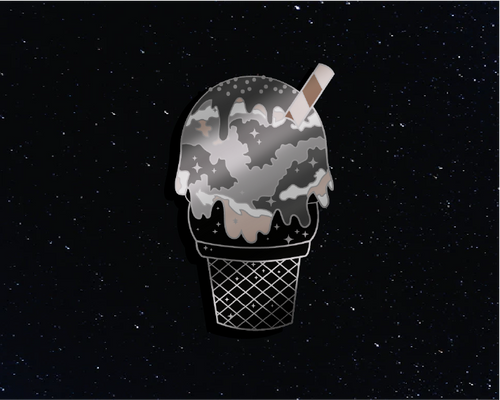 Load image into Gallery viewer, Mercury &#39;Cosmic Cookie Dust&#39; Ice Cream Planet Enamel Pin
