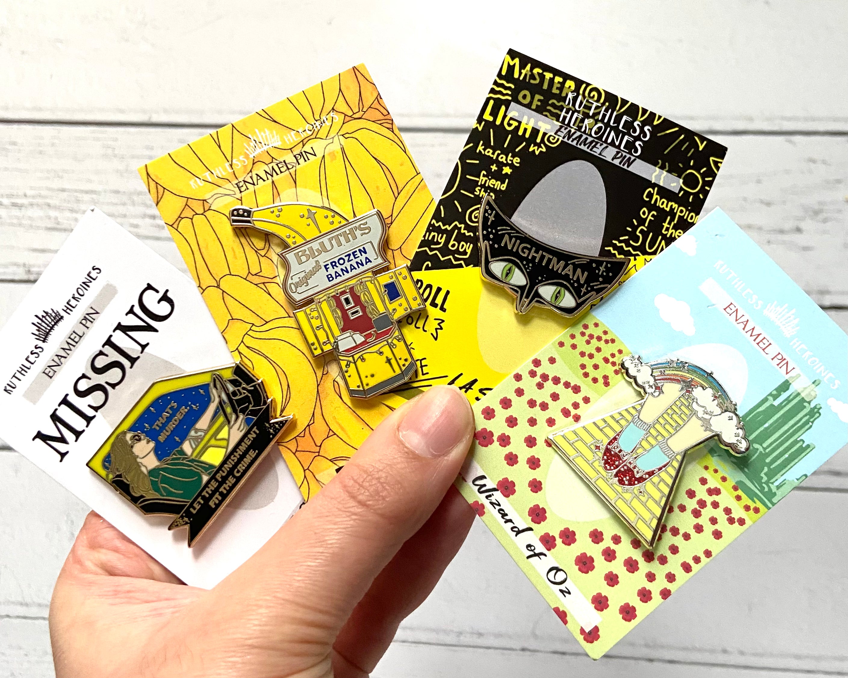 Mystery Random Pin Pack - Pack of 3 Mystery Pins - Bookish, TV/Movie. Kpop, Random