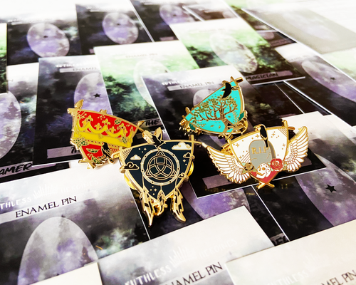 Load image into Gallery viewer, Set of 4 The Raven Cycle Pins- Bookish Enamel Pins
